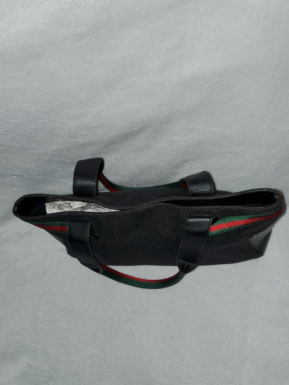 VTG Gucci Web Sherry Line Denim Tote - Picture 9 of 16